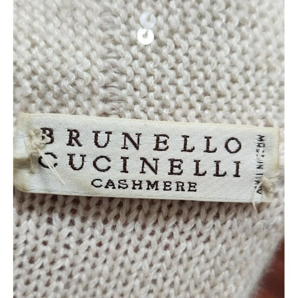 Brunello Cucinelli Cashmere Sleeveless Shawl Cardigan Speckled Knit Vest Double